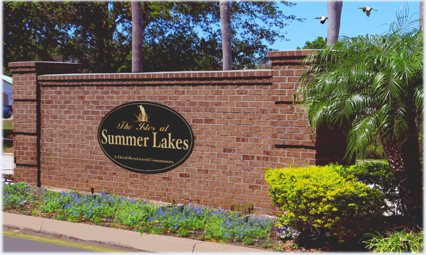 Summer Lakes Sharpsburg  Blvd. Entrance from Rowan Rd, New Port Richey
